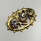 Brooch with three clear crystals, Vintage brooches, Moscow,  Фото №1