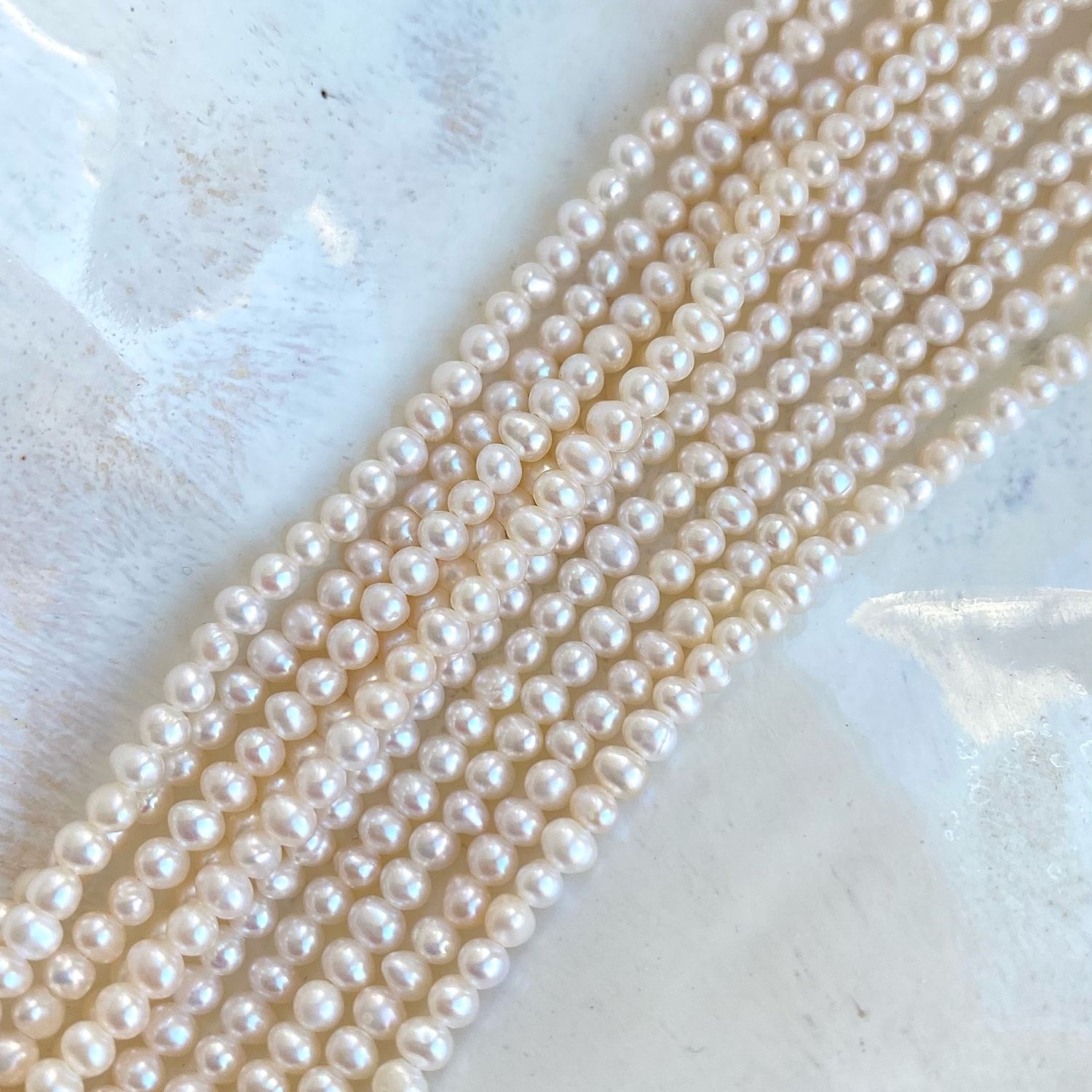 Жемчуг натуральный мелкий ААА, 2.5 * 3 мм, перламутровый в интернет ...