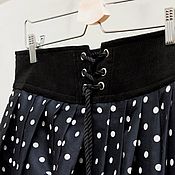 Одежда handmade. Livemaster - original item Midi skirt, in a fold, with a lace-up belt. Handmade.