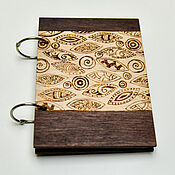 Канцелярские товары handmade. Livemaster - original item Sketchbooks A6 wood cover "Pebbles and shells". Handmade.