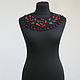 Felted collar, art necklace ' Black and Red'. Collars. Newilina. My Livemaster. Фото №4