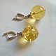 Order earrings 'balls' amber, silver. Gems&Silver Jewelry. Livemaster. . Earrings Фото №3