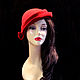 Hat 'Coquette scarlet', Hats1, Moscow,  Фото №1