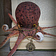 octopus burgundy. Stuffed Toys. Irina Sayfiydinova (textileheart). My Livemaster. Фото №4