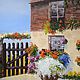 "Yard with flower" oil Painting Mediterranean, Pictures, Moscow,  Фото №1