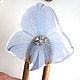 Wooden stud made of beech with Hydrangea flower Blue Silver. Hairpin. WonderLand. My Livemaster. Фото №6