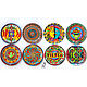 'Mexican flavor' Large set of 8 plates. Decorative plates. Art by Tanya Shest. Online shopping on My Livemaster.  Фото №2