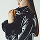 Black Fur Wrist Warmers - Winter Arm Sleeve Cuffs, Cuffs, Moscow,  Фото №1