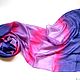 Batik silk Scarf Purple dawn women's scarf. Scarves. silk Paradise. Online shopping on My Livemaster.  Фото №2
