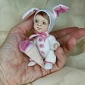 Машуня и Мишуня авторская кукла из полимерной глины