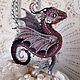 Brooch dragon 'Sea butterfly'. 3D embroidery, Brooches, Moscow,  Фото №1