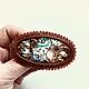 Brooch-pin: Zhostovo hand-painted beads, Brooches, Moscow,  Фото №1