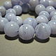 Blue agate beads smooth ball, 12 mm, Beads1, Dolgoprudny,  Фото №1