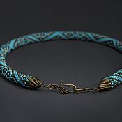 Украшения handmade. Livemaster - original item Necklace: Bead harness Turquoise in bronze. Handmade.