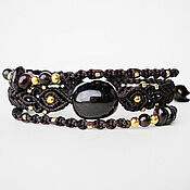 Украшения handmade. Livemaster - original item Bracelet made of natural stones garnet burgundy brown multi-row. Handmade.