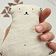 Toy soft bear white linen 15 cm. Stuffed Toys. SolarisArtis. Online shopping on My Livemaster.  Фото №2