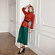 Order Emerald skirt made of armani silk, satin skirt, green oblique skirt. mozaika-rus. Livemaster. . Skirts Фото №3