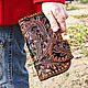 Leather wallet 'Oak leaves' - Anthracite. Wallets. schwanzchen. My Livemaster. Фото №4