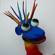Funny Toy Weirdo, Glove funny doll, Strange Toy. Puppet show. AnzhWoolToy (AnzhelikaK). My Livemaster. Фото №6