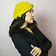 Velour yoke hat 'Mustard'. Hats1. Novozhilova Hats. My Livemaster. Фото №4