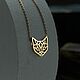 Cat Pendant (Cat) | Gold-plated silver | Geometry Collection, Pendant, Moscow,  Фото №1