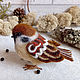 custom. The bird is made of wool. Felt bird. Sparrow. Felted Toy. Game in felting. My Livemaster. Фото №4