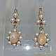 Earrings 'Opal, chamomile pearl' gold 585, opals, pearls. VIDEO. Earrings. MaksimJewelryStudio. Online shopping on My Livemaster.  Фото №2