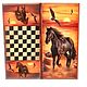 Backgammon Perm 'Horse', small 40. Backgammon and checkers. H-Present more, than a gift!. My Livemaster. Фото №5