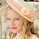 Детская шляпка-канотье "Пастель". Шляпы. Sophikoshop. Интернет-магазин Ярмарка Мастеров.  Фото №2