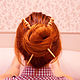 Заколка-шпилька для волос (пара) из дерева вишня H1, Заколки, Новокузнецк,  Фото №1