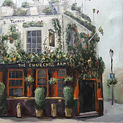 Картины и панно handmade. Livemaster - original item London Oil Painting Pub Cityscape Architecture. Handmade.