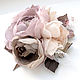 Order FABRIC FLOWERS. The branch of roses. ' Vintage Trio '. fioridellavita. Livemaster. . Brooches Фото №3