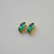 Материалы для творчества handmade. Livemaster - original item Vintage Swarovski crystals 10h5 mm color Lt. Emerald. Handmade.