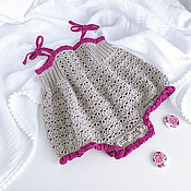 Работы для детей, handmade. Livemaster - original item A gift for a newborn: a bodysuit dress for a girl, 0-3 months. Handmade.