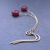Украшения handmade. Livemaster - original item Earrings with hearts made of natural stones. Handmade.