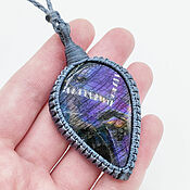 Украшения handmade. Livemaster - original item Labrador Pendant Pendant Labradorite Natural stone Purple. Handmade.