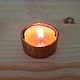 Order 4cm copper candle holder for tea candles. CandesPhoenix. Livemaster. . Candlesticks Фото №3