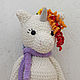 Knitted unicorn of plush yarn. Stuffed Toys. Amigurushka. My Livemaster. Фото №5