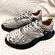 Men's sneakers made of genuine python leather, in natural gray color!, Sneakers, St. Petersburg,  Фото №1