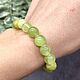 Green bracelet made of natural onyx stone, Bead bracelet, Moscow,  Фото №1