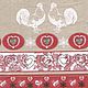 Куриный орнамент красный (13308180) 33х33 салфетка для декупажа, Салфетки для декупажа, Москва,  Фото №1