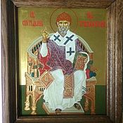 Картины и панно handmade. Livemaster - original item Icon of St. Spyridon of Trimyphunteia. Handmade.