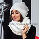 Шарф экомех "White". Шарфы. KUDESNITSA Designer Accessories. Ярмарка Мастеров.  Фото №5