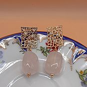 Earrings (White Agate, Tiger's Eye, Rose Quartz, Agate)