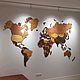 Подарок любимой - деревянная карта мира с подсветкой, Карты мира, Москва,  Фото №1
