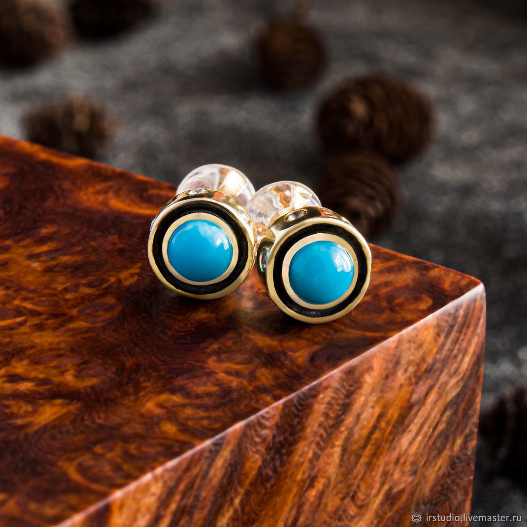 Shop Elizabeth Locke Stone 19K Yellow Gold & Sleeping Beauty Turquoise Stud  Earrings | Saks Fifth Avenue