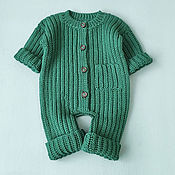 Одежда детская handmade. Livemaster - original item Knitted jumpsuit, crochet master class. Handmade.