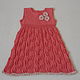 Summer knitted dress in coral color, Childrens Dress, Moscow,  Фото №1