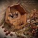Короб, сухарница ` Петушки да курочки `. Автор Юдина Оксана. Подарок  к Новому году.