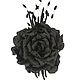 Брошь-булавка из натуральной кожи: черная роза  Тотти. Брошь-булавка. Кожаные затеи (Evgenia). Ярмарка Мастеров.  Фото №5